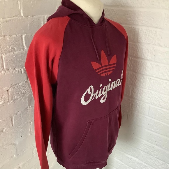Adidas Originals Hoodie - Size M - Red Mix - Large Spellout - P2P 21” - Picture 3 of 6